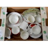 A Wedgwood Susie Cooper design tea set comprising six cups, six saucers and six side plates,