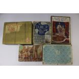 Five very vintage jigsaw puzzles, Silver Jubilee 1935, Victory 1920/30, Dunlop, GWR,