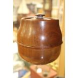 A Betula 1940/50's turned wood tobacco jar,