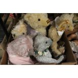 A collection of five Pam Howell Teddy bears, designed and hand crafted, English made,