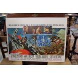 Film memorabilia; a film poster of "The Blue Max" starring George Peppard etc, English quad, 1960's,
