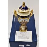 Limited edition Coalport boxed Lincoln Cathedral vase and cover together with certificate 59/100,