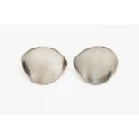 Georg Jensen - Nanna Ditzel for Georg Jensen, a pair of Danish modernist silver earring clips,