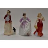 Three Royal Doulton figures to include; Strolling HN1755;