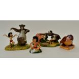 Disneys Jungle Book figurine collection by Royal Doulton entitled "Showcase Collection" x 4