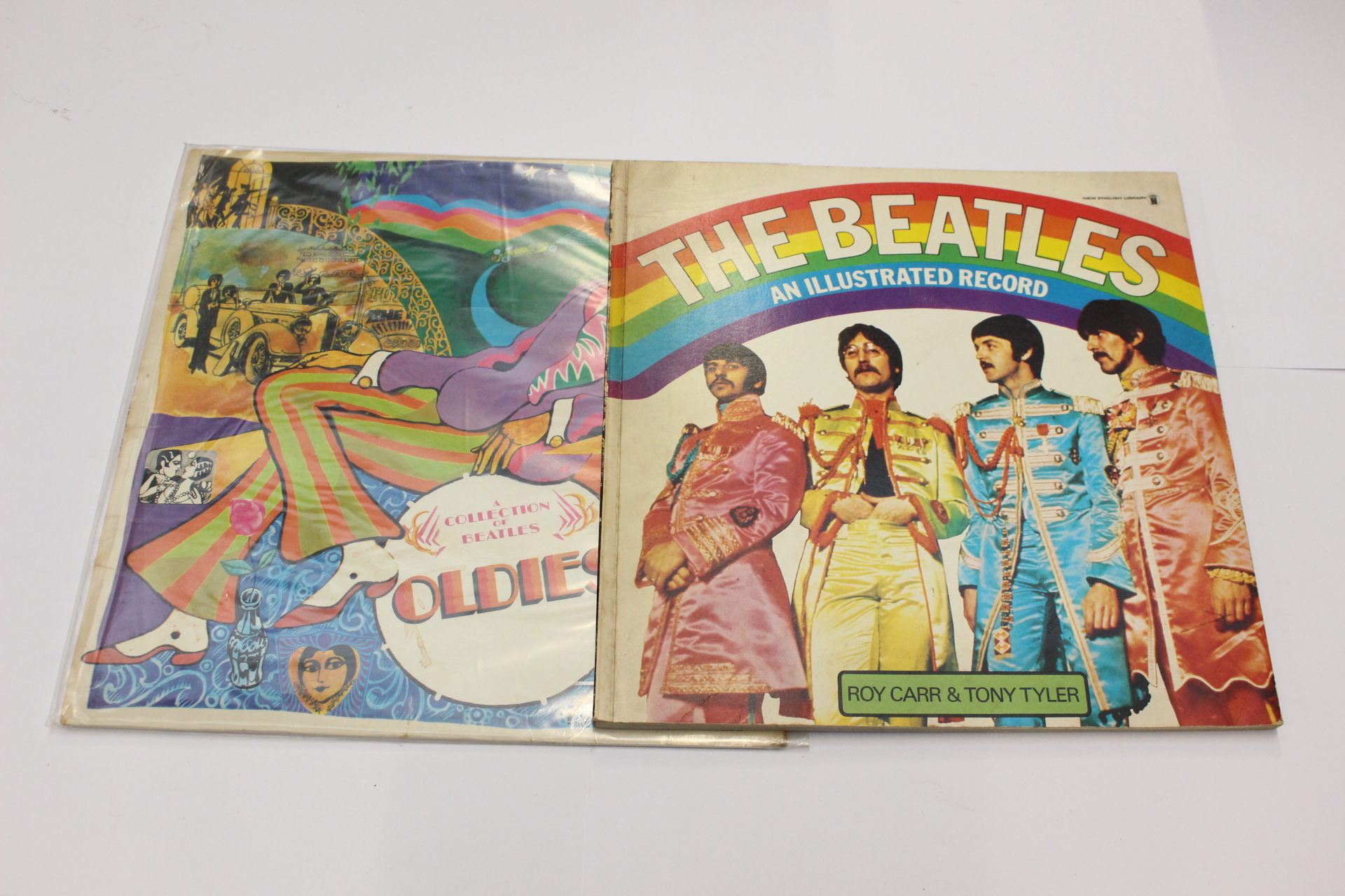 A Beatles Oldies parlophone (yellow label) press: XEX 619 - 16 (mono) together with The Beatles,