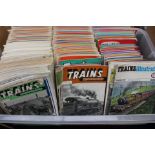 Large quantity of railway magazines and Trains Illustrated (1 box)