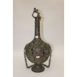 A 17th Century style engraved brass flagon,