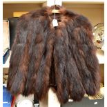 A bearskin ladies cape,