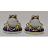 Two Royal Crown Derby Frog paperweights,