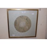 Mid Century chinese watercolour flower study on silk signed framed and glazed (1) 19 x 20 cm