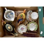 Collection of china including Coalport, Royal Crown Derby, Spode, Minton teapots,