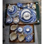 Collection of blue and white Spode ware,