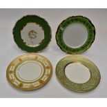 Four cabinet plates,