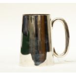 A silver straight sided tankard 10.59 ozt 329.5 grams approx, Birmingham 1930, J.