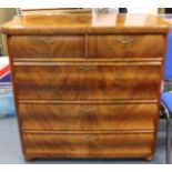 A 19th Century European mahogany chest of drawers,