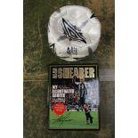 One signed Alan Shearer football with one signed Alan Shearer book