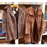 A 1940's musquash coat and a fur coat with a half belt (2)