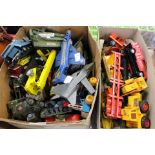 Quantity lot of diecast toys to include Dinky, Tonka, Matchbox, Corgi cars, trucks,