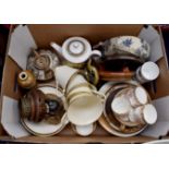 A collection of assorted ceramics including a Meiji period miniature vase, a Minton part teaset,