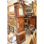 A 19th Century mahogany eight day longcase clock, the white enamelled dial inscribed "Barrow,