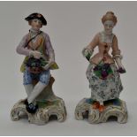 A pair of Dresden 18th Century style figures,