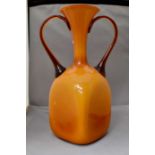 Orange Art Glass vase