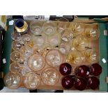 A box of assorted drinking glasses,