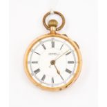 A 14 k gold cased pocket watch, S. Burman, Manchester, 94.