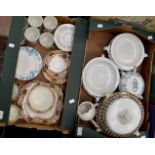 A collection of bone china including Royal Doulton Morning Star, coffee cups and saucers x 6,