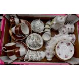 Four bone china teasets including; cup, saucer and plate, WH Grindley and Co,
