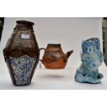 Three items of Studio pottery vessels (SD)