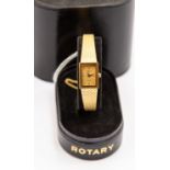Ladies Rotary gold plated watch in original case