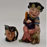 Punch toby jug and Royal Doulton Robin Hood toby jug