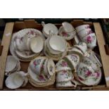 Collection of three part bone china tea services including; Royal Albert Lavender Rose;