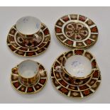 Royal Crown Derby, Imari pattern, six side plates approx 16cm diameter, coffee cup, two saucers,