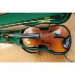 One full size violin, Chinese/Far Eastern manufactured,