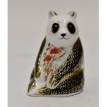 Royal Crown Derby panda, paperweight Imari pattern,