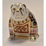 Royal Crown Derby bulldog paperweight, Imari pattern,