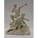 Parian figure group hunters