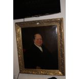 School of Raeburn, portrait of a squire, three quarter length wearing a white stock, oil on canvas,