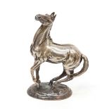 A silver horse sculpture boxed by John Pinder 1975,