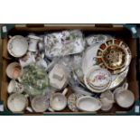 A collection of china including Royal Crown Derby 1128 side plate and floral shaped dish,