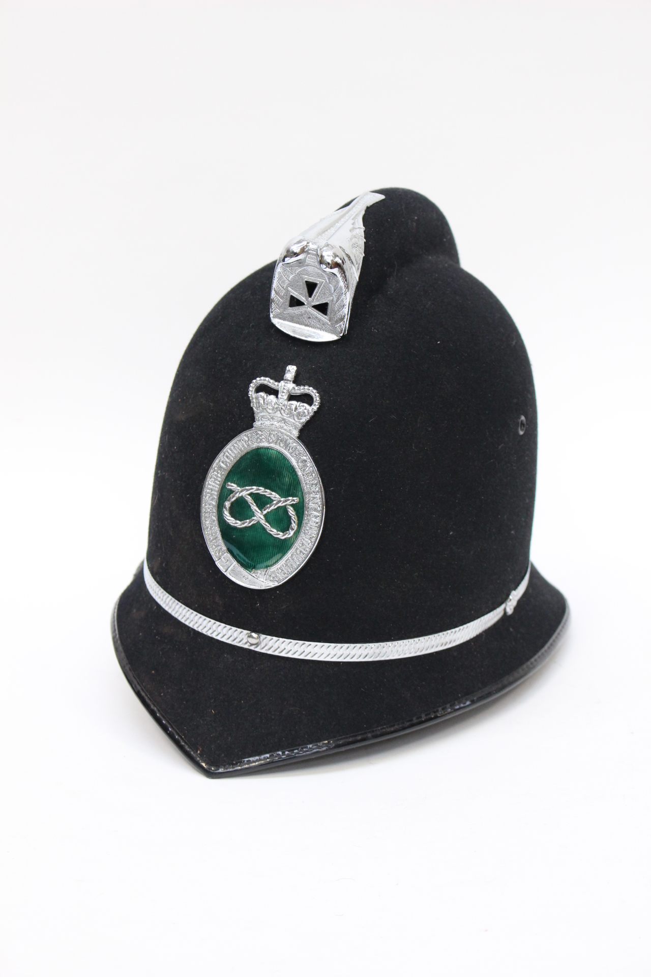 A Staffordshire County & Stoke on Trent Constabulary Policemans blue cloth helmet.