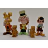 Japanese Walt Disney cartoon characters; Pinocchio, Mad Hatter, March Hare,