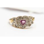 A pink sapphire dress ring,