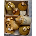 Collection of stoneware jars,