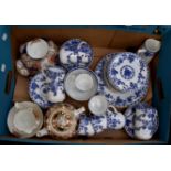 A Grosvenor china, Edwardian blue/white tea service, retailed by Jackson and Gosling (36),