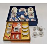 A boxed Amersham decorated pottery tea set,