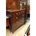 A Georgian ,stained pine chest of drawers , two over three..